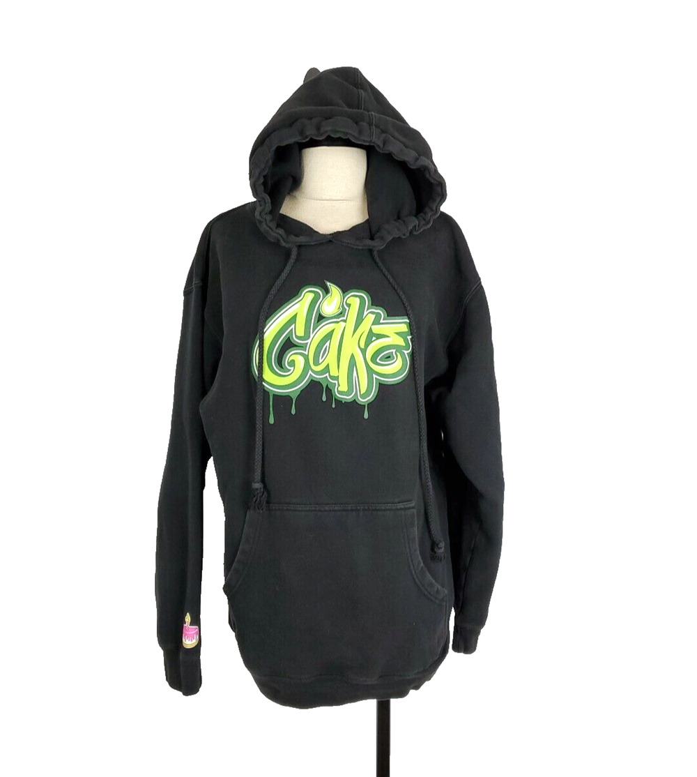 Independent Trading Co. Pullover Hoodie Mens Medium Black Cake Kangaroo Pouch